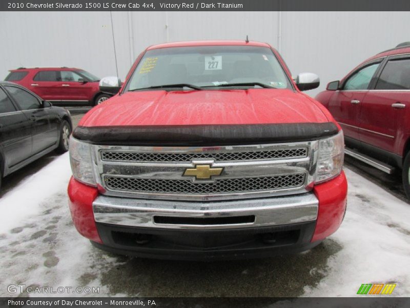 Victory Red / Dark Titanium 2010 Chevrolet Silverado 1500 LS Crew Cab 4x4
