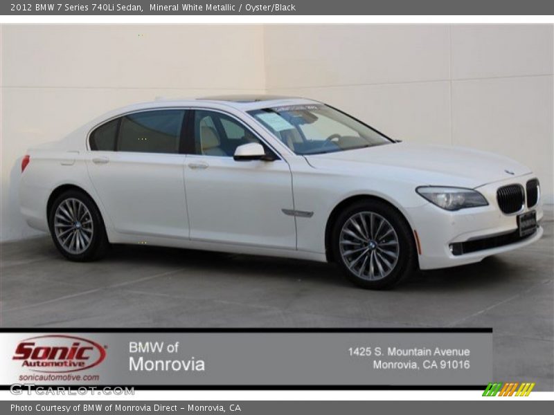 Mineral White Metallic / Oyster/Black 2012 BMW 7 Series 740Li Sedan