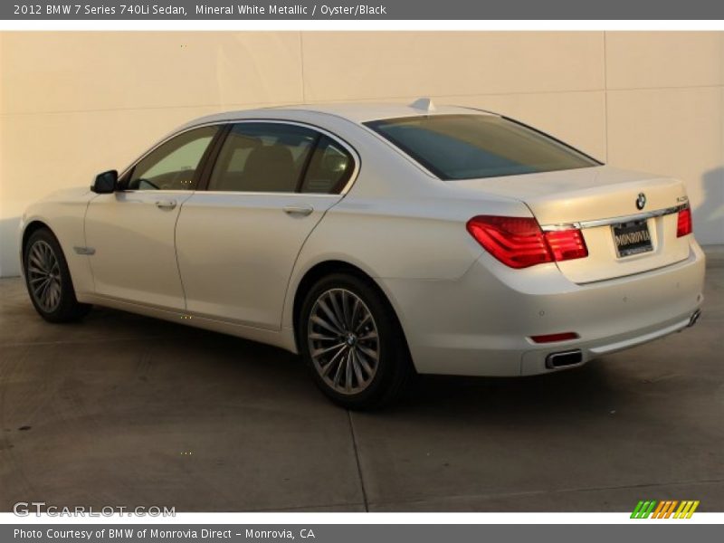 Mineral White Metallic / Oyster/Black 2012 BMW 7 Series 740Li Sedan