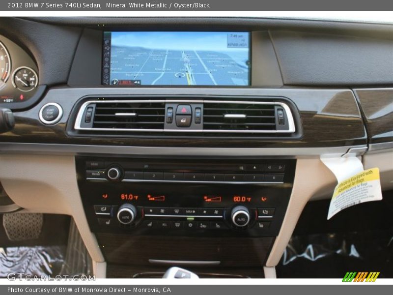 Mineral White Metallic / Oyster/Black 2012 BMW 7 Series 740Li Sedan
