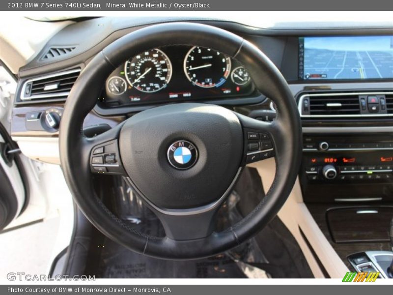 Mineral White Metallic / Oyster/Black 2012 BMW 7 Series 740Li Sedan