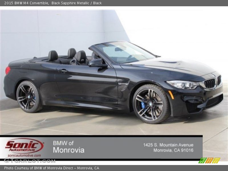 Black Sapphire Metallic / Black 2015 BMW M4 Convertible