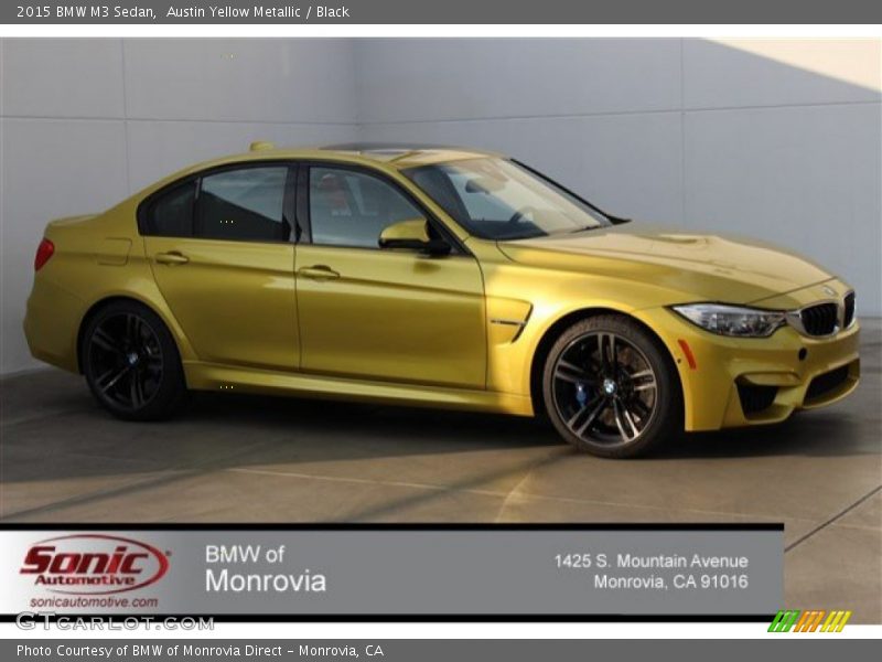 Austin Yellow Metallic / Black 2015 BMW M3 Sedan