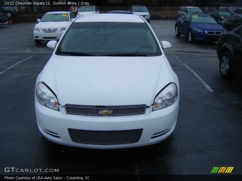 Summit White / Gray 2012 Chevrolet Impala LS