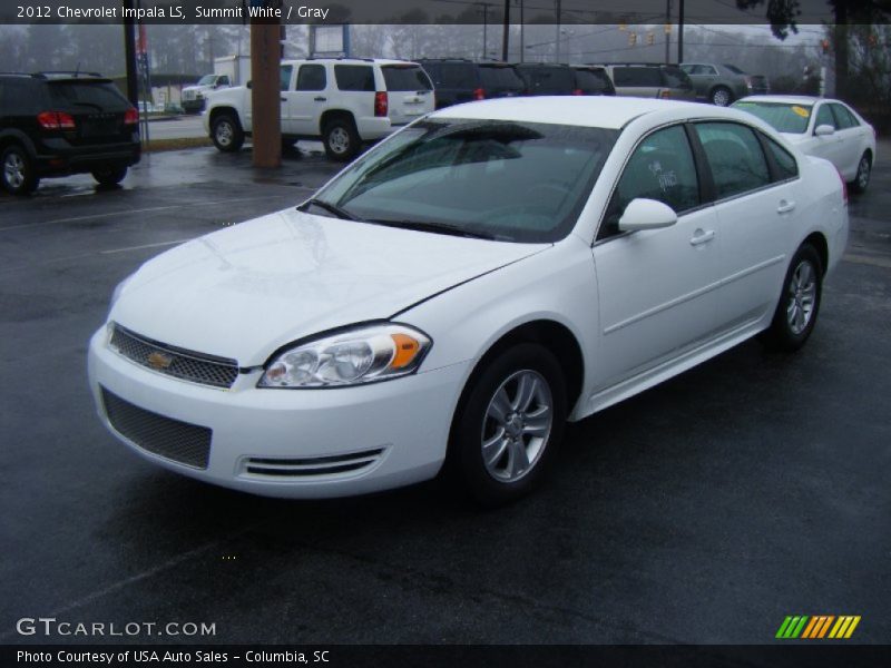 Summit White / Gray 2012 Chevrolet Impala LS