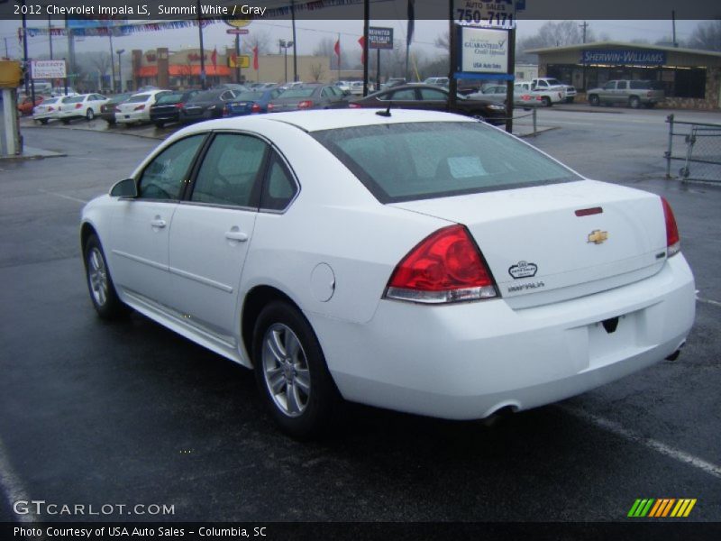 Summit White / Gray 2012 Chevrolet Impala LS