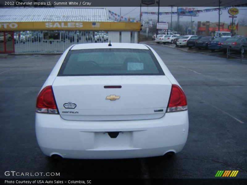 Summit White / Gray 2012 Chevrolet Impala LS