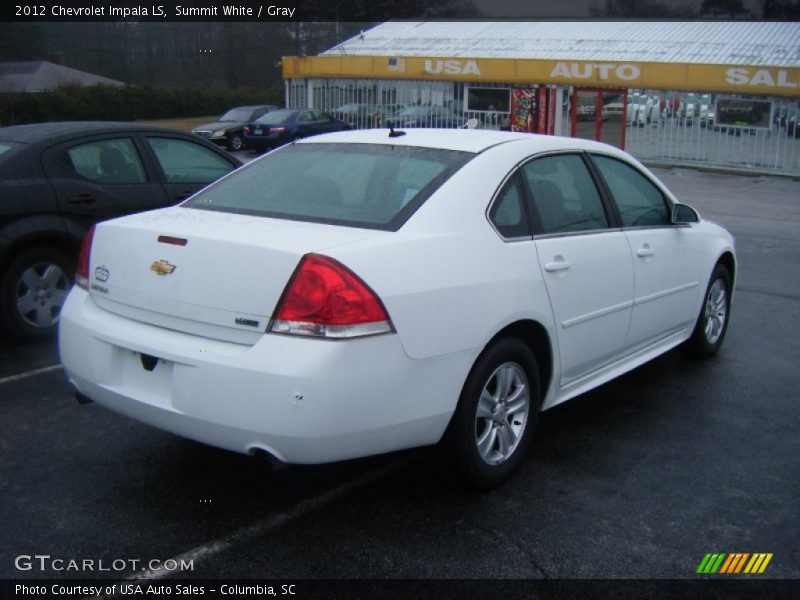 Summit White / Gray 2012 Chevrolet Impala LS