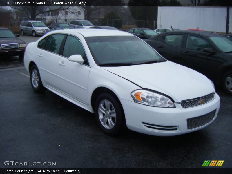 Summit White / Gray 2012 Chevrolet Impala LS