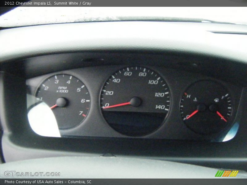Summit White / Gray 2012 Chevrolet Impala LS