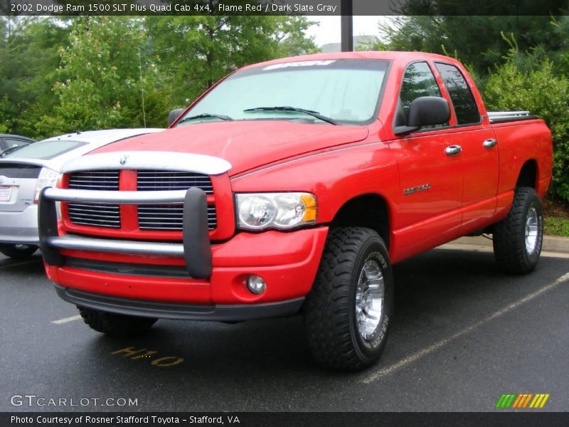 Flame Red / Dark Slate Gray 2002 Dodge Ram 1500 SLT Plus Quad Cab 4x4