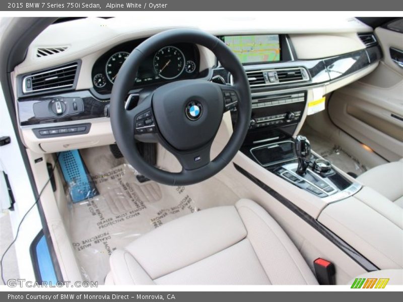 Alpine White / Oyster 2015 BMW 7 Series 750i Sedan