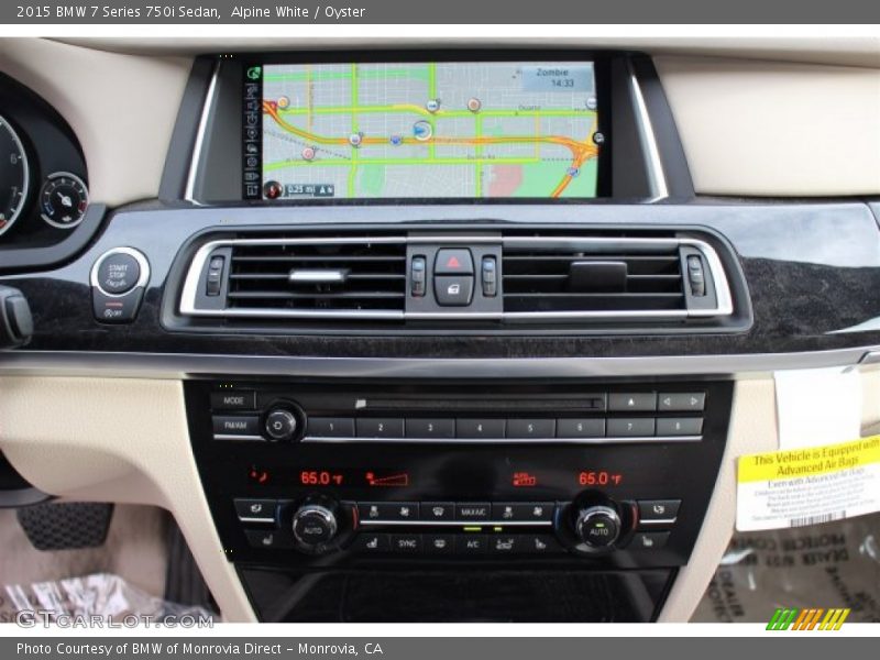Alpine White / Oyster 2015 BMW 7 Series 750i Sedan
