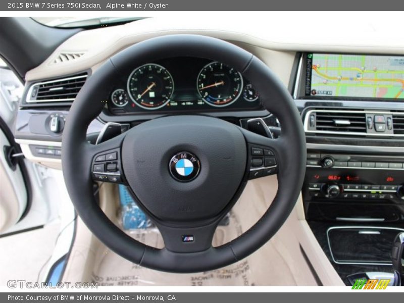 Alpine White / Oyster 2015 BMW 7 Series 750i Sedan