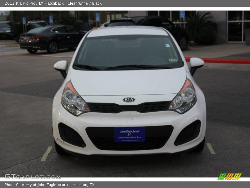 Clear White / Black 2012 Kia Rio Rio5 LX Hatchback