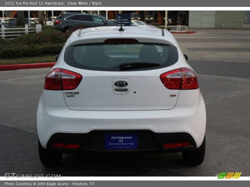 Clear White / Black 2012 Kia Rio Rio5 LX Hatchback