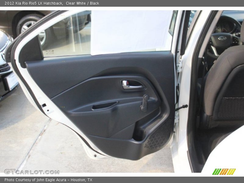 Clear White / Black 2012 Kia Rio Rio5 LX Hatchback