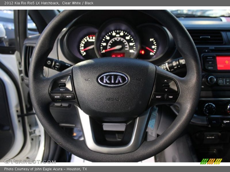 Clear White / Black 2012 Kia Rio Rio5 LX Hatchback