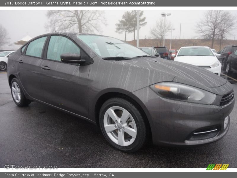 Granite Crystal Metallic / Light Frost Beige/Pearl Accent Stitching 2015 Dodge Dart SXT