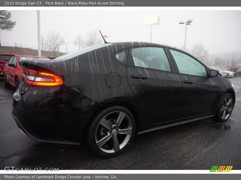 Pitch Black / Black/Ruby Red Accent Stitching 2015 Dodge Dart GT