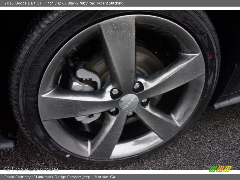 Pitch Black / Black/Ruby Red Accent Stitching 2015 Dodge Dart GT