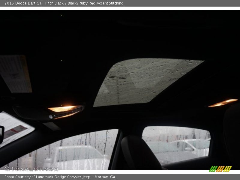 Pitch Black / Black/Ruby Red Accent Stitching 2015 Dodge Dart GT
