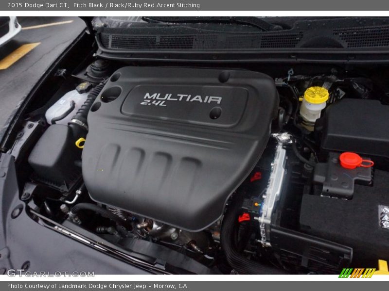 Pitch Black / Black/Ruby Red Accent Stitching 2015 Dodge Dart GT