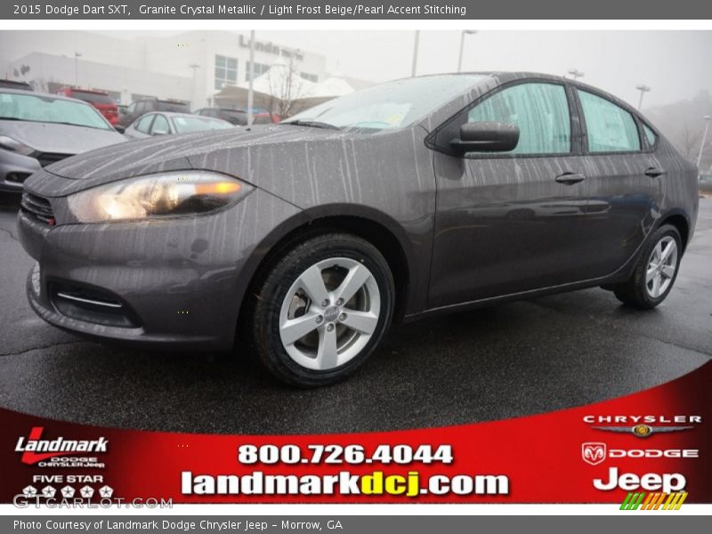 Granite Crystal Metallic / Light Frost Beige/Pearl Accent Stitching 2015 Dodge Dart SXT