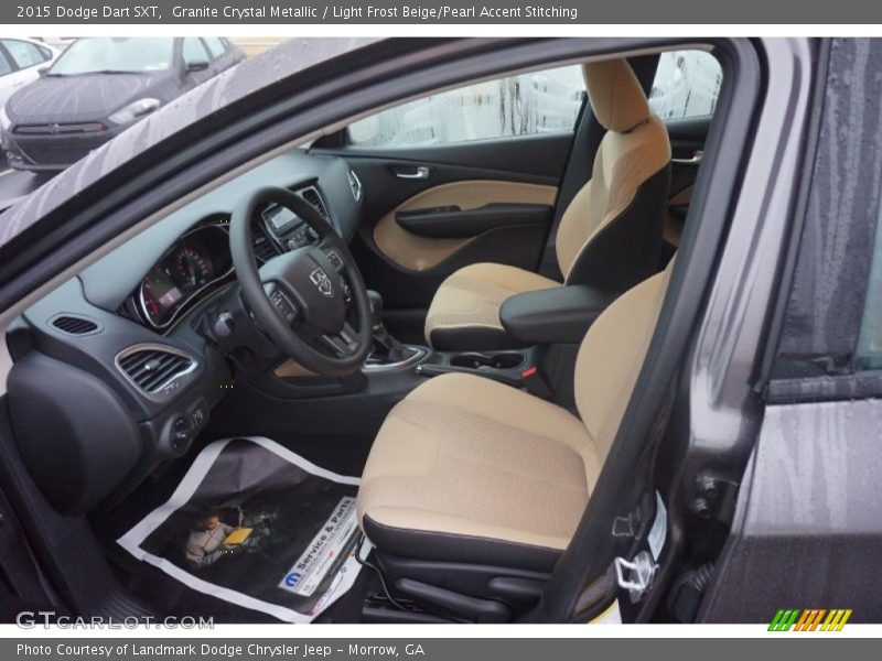 Granite Crystal Metallic / Light Frost Beige/Pearl Accent Stitching 2015 Dodge Dart SXT