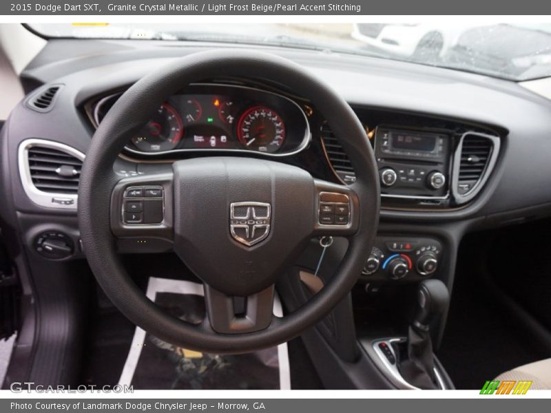 Granite Crystal Metallic / Light Frost Beige/Pearl Accent Stitching 2015 Dodge Dart SXT