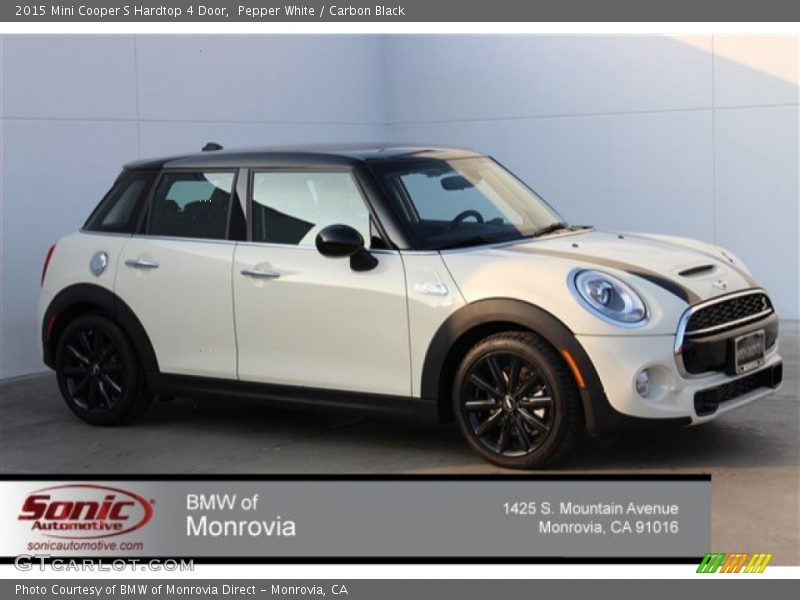 Pepper White / Carbon Black 2015 Mini Cooper S Hardtop 4 Door