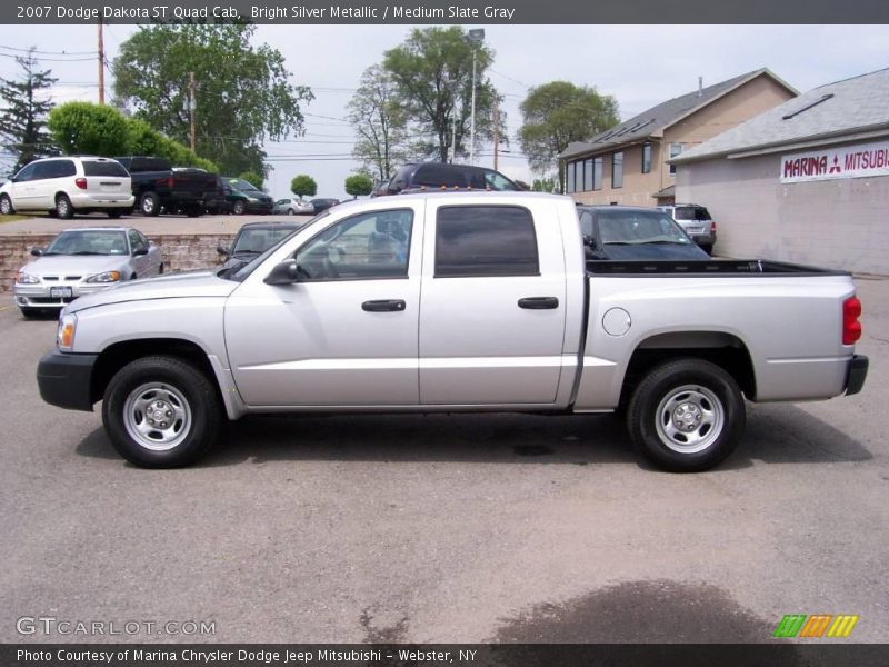 Bright Silver Metallic / Medium Slate Gray 2007 Dodge Dakota ST Quad Cab