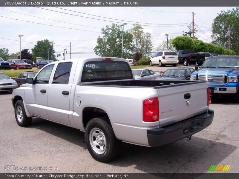 Bright Silver Metallic / Medium Slate Gray 2007 Dodge Dakota ST Quad Cab