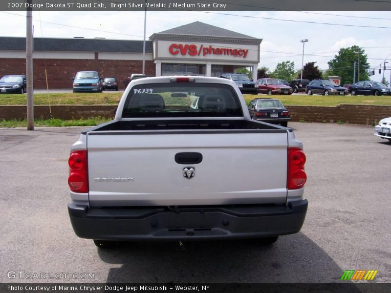 Bright Silver Metallic / Medium Slate Gray 2007 Dodge Dakota ST Quad Cab