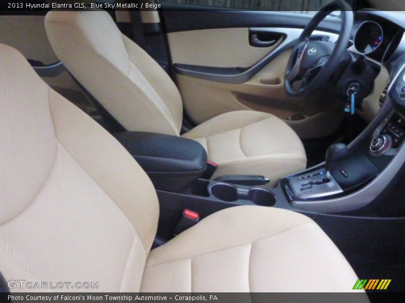 Blue Sky Metallic / Beige 2013 Hyundai Elantra GLS