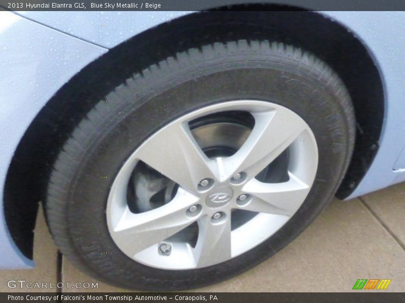 Blue Sky Metallic / Beige 2013 Hyundai Elantra GLS