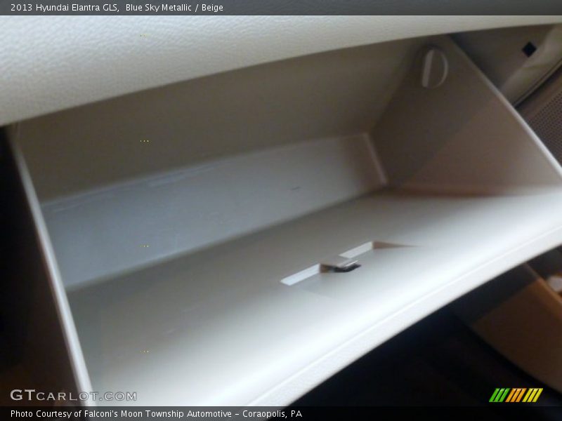 Blue Sky Metallic / Beige 2013 Hyundai Elantra GLS