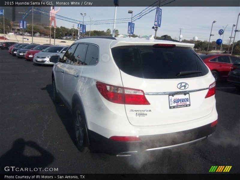 Monaco White / Gray 2015 Hyundai Santa Fe GLS