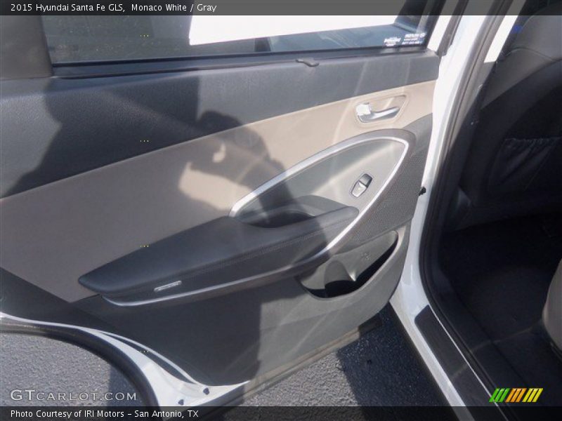 Monaco White / Gray 2015 Hyundai Santa Fe GLS