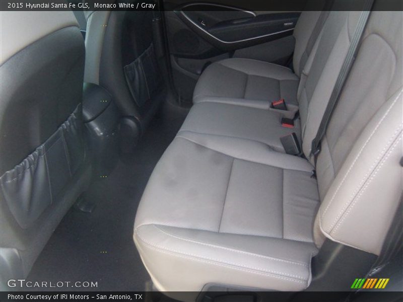 Monaco White / Gray 2015 Hyundai Santa Fe GLS