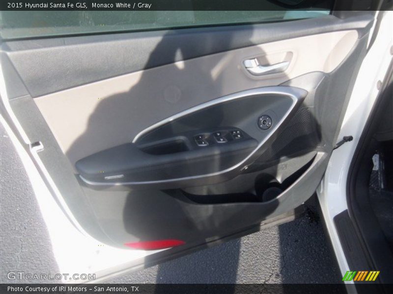 Monaco White / Gray 2015 Hyundai Santa Fe GLS