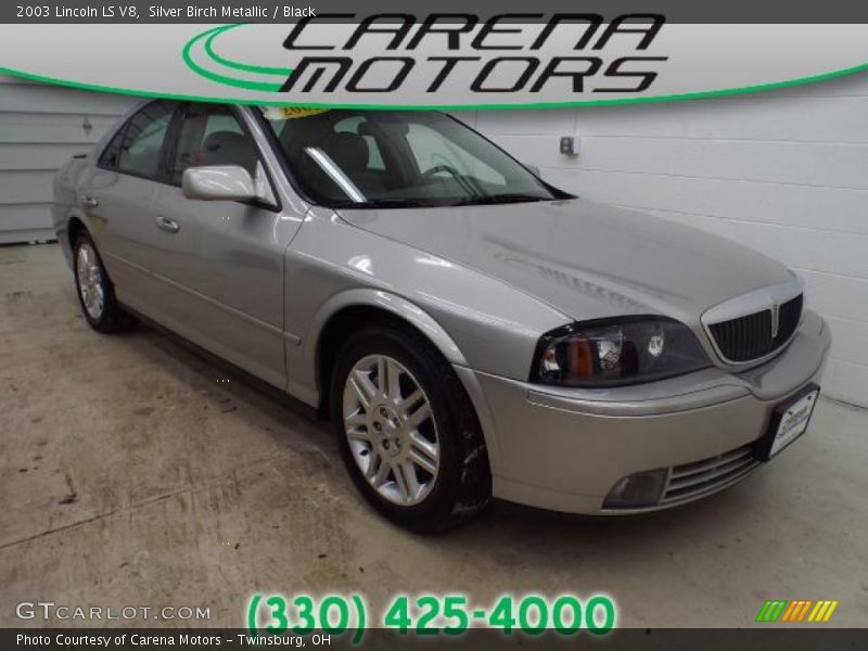 Silver Birch Metallic / Black 2003 Lincoln LS V8