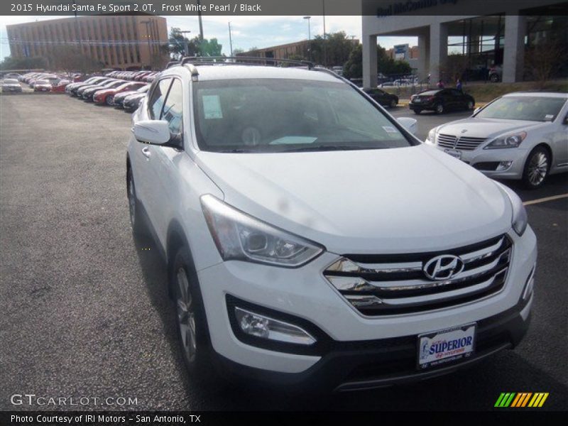 Frost White Pearl / Black 2015 Hyundai Santa Fe Sport 2.0T