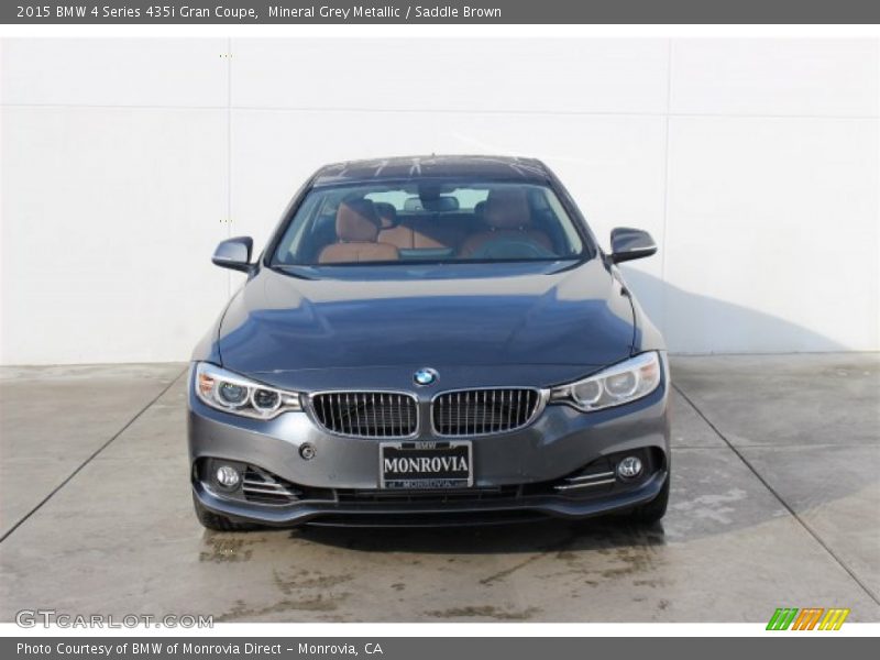 Mineral Grey Metallic / Saddle Brown 2015 BMW 4 Series 435i Gran Coupe