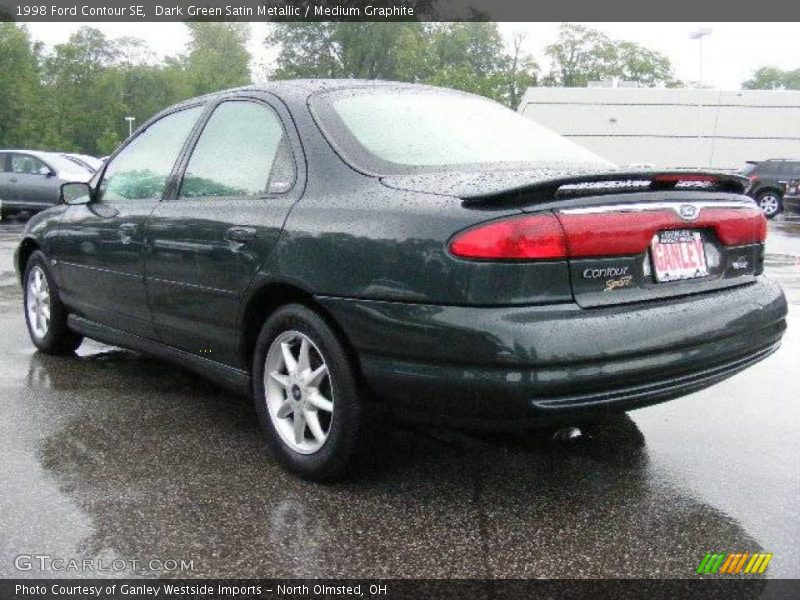 Dark Green Satin Metallic / Medium Graphite 1998 Ford Contour SE