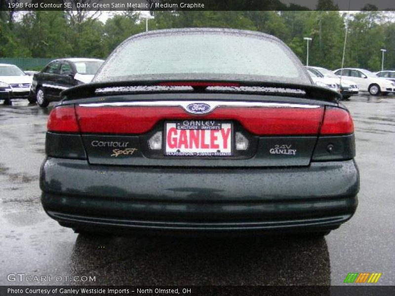 Dark Green Satin Metallic / Medium Graphite 1998 Ford Contour SE