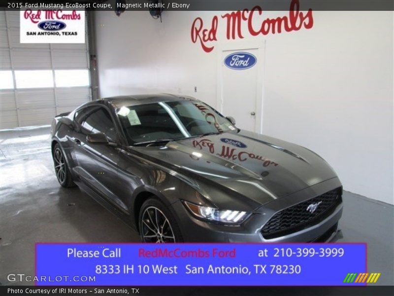 Magnetic Metallic / Ebony 2015 Ford Mustang EcoBoost Coupe