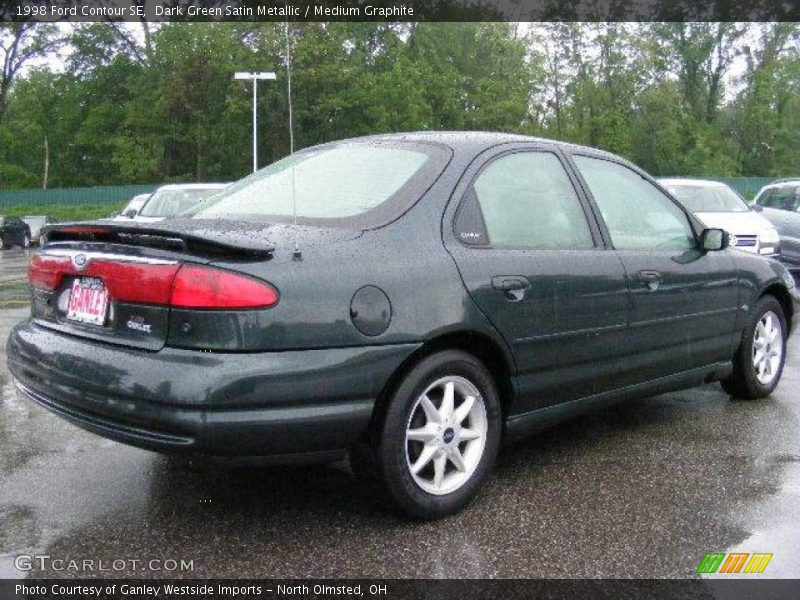 Dark Green Satin Metallic / Medium Graphite 1998 Ford Contour SE