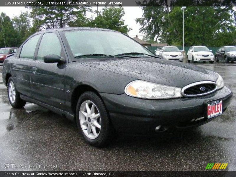 Dark Green Satin Metallic / Medium Graphite 1998 Ford Contour SE
