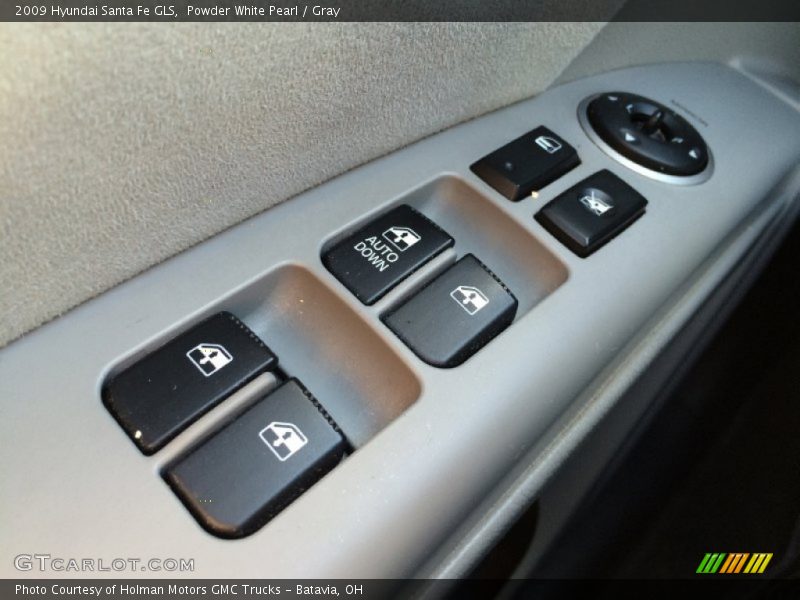Powder White Pearl / Gray 2009 Hyundai Santa Fe GLS